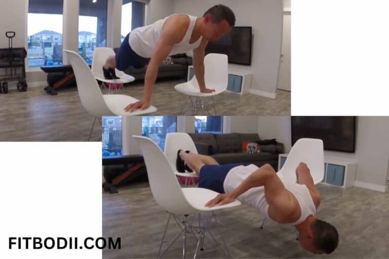 Pelican Push up starting and finishing positions